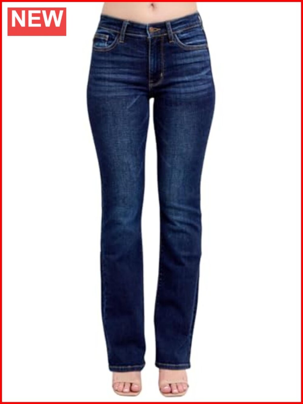 Judy Blue Mid Rise Classic Bootcut Jeans Stretch Denim 32" Inseam